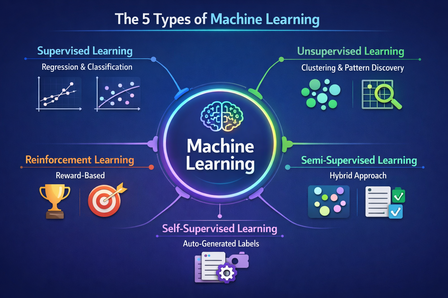 The 5 Types of Machine Learning